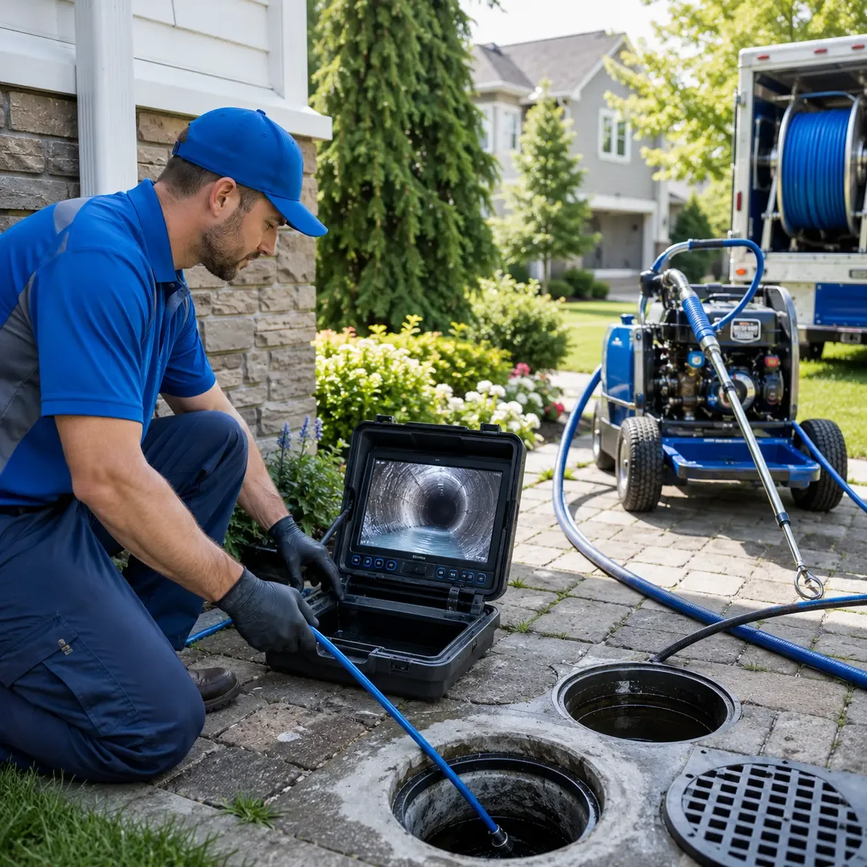 Outdoor drain cleaning professionals serving Fountain City, IN